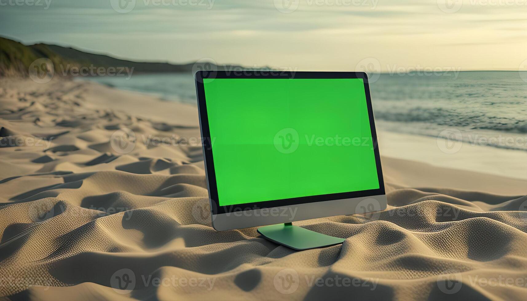 Computer on the Beach photo