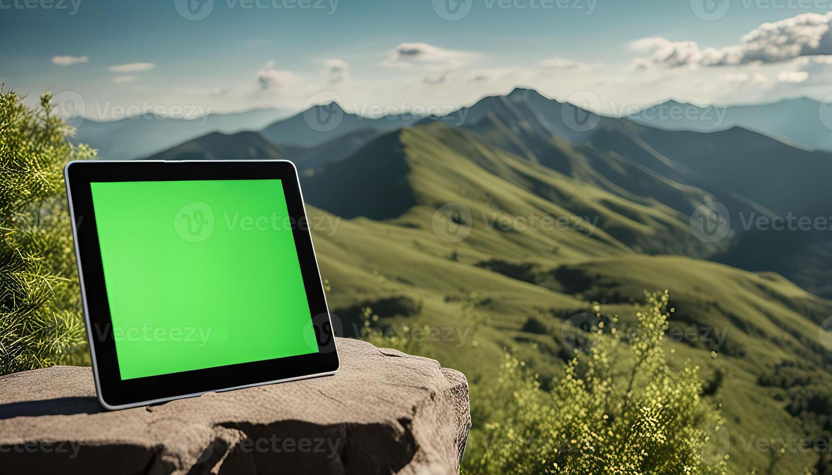 Tablet on a Mountain Top photo