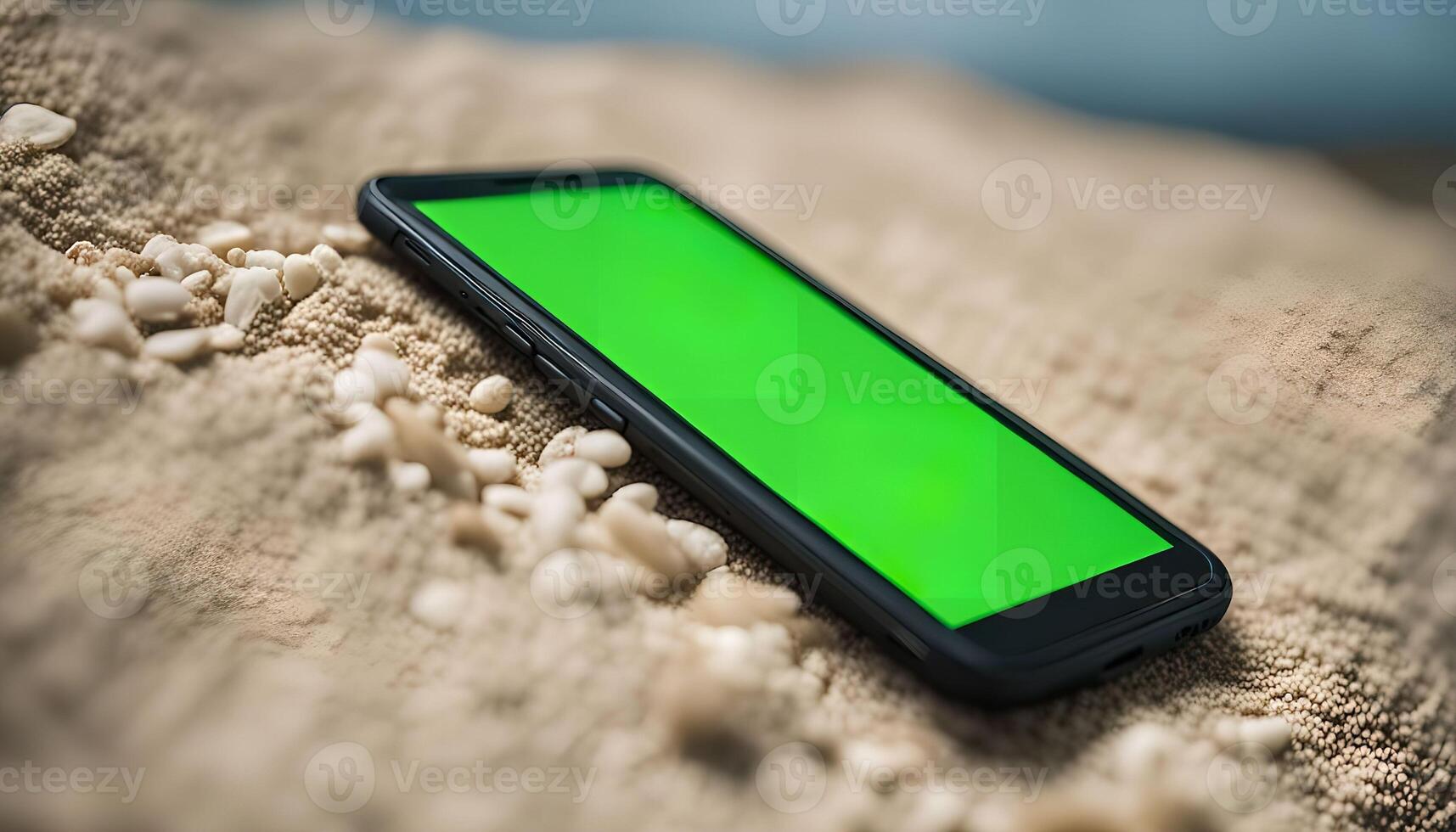 Smartphone on Sand photo