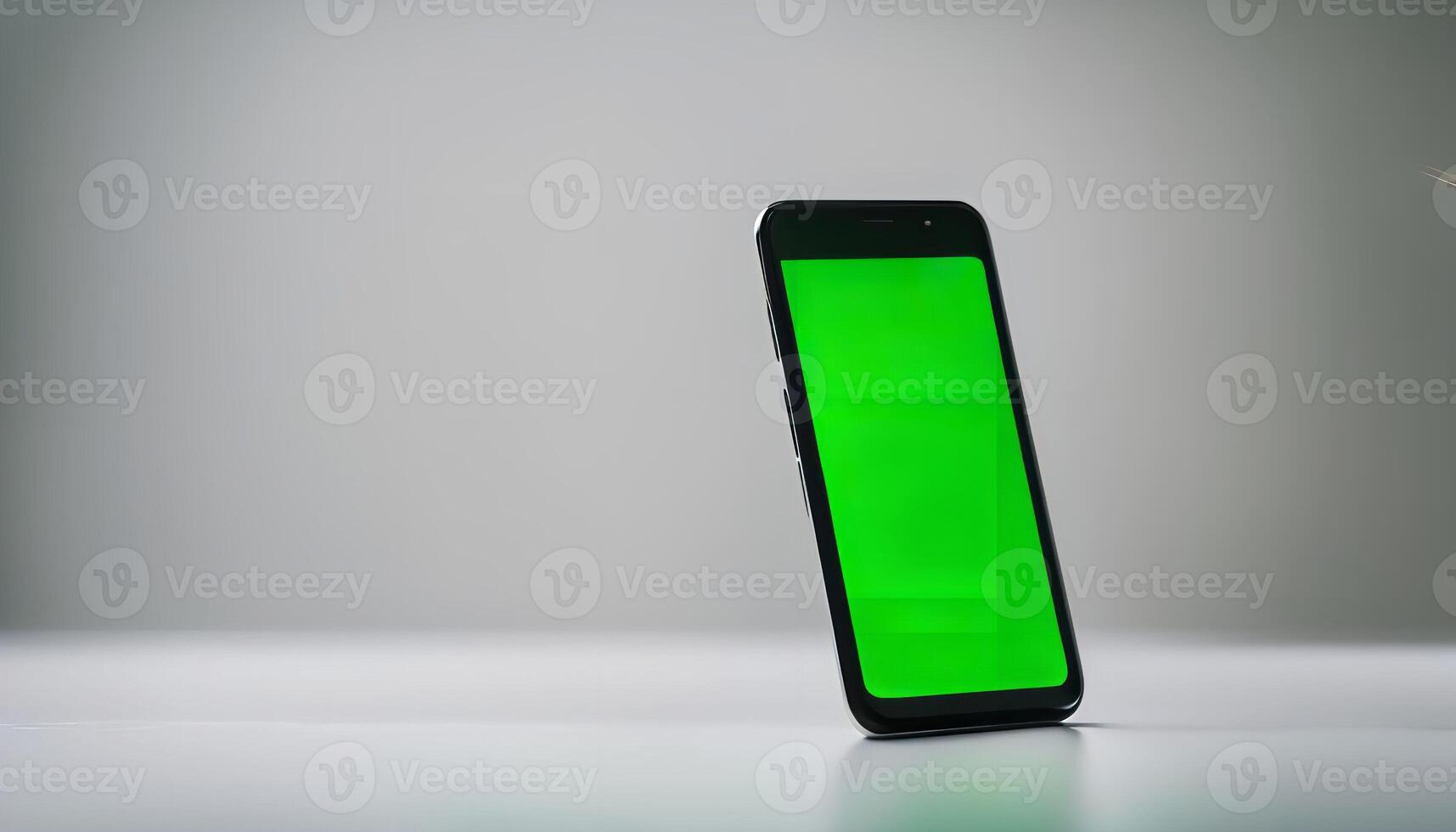 Black Smartphone with Green Screen photo