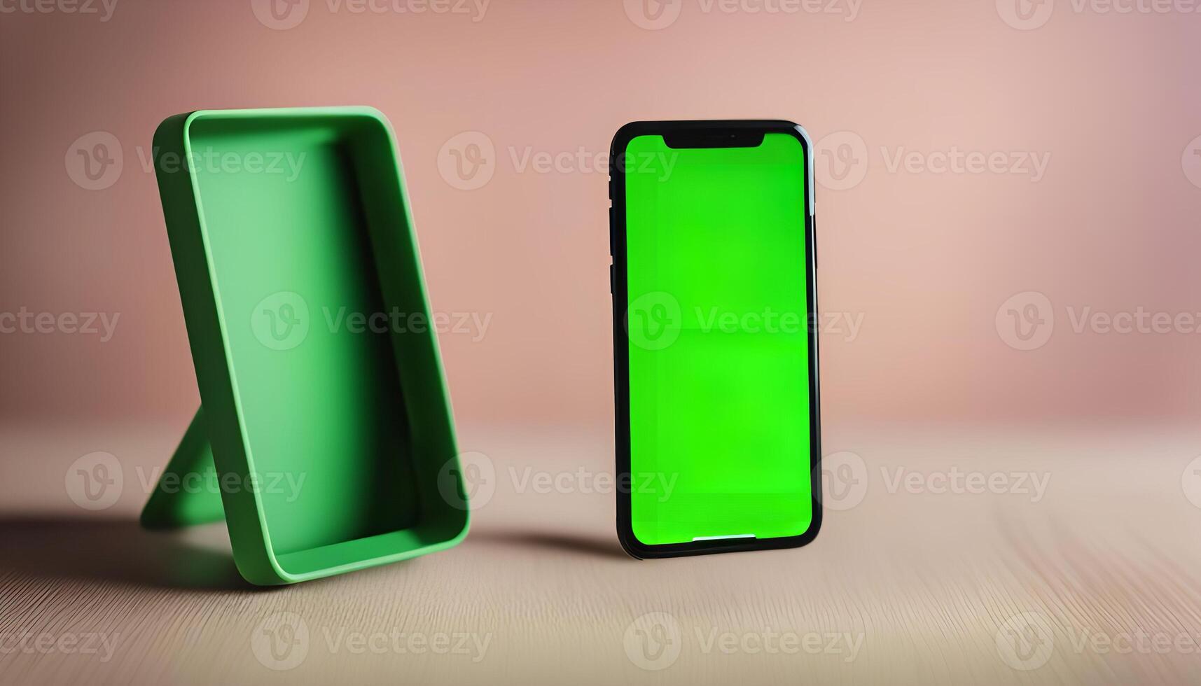 Smartphone with Green Screen and a Frame photo