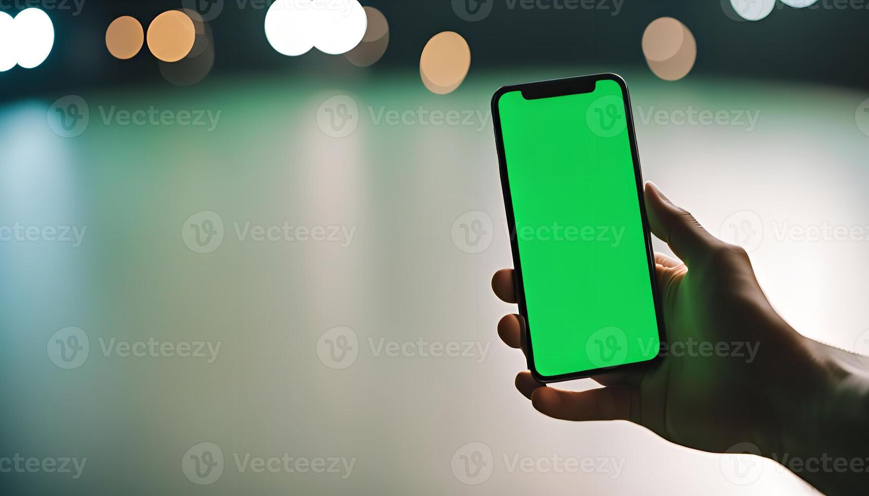 Green Screen Phone Mockup photo