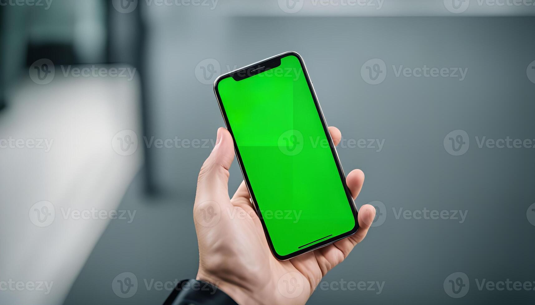Smartphone with Green Screen photo