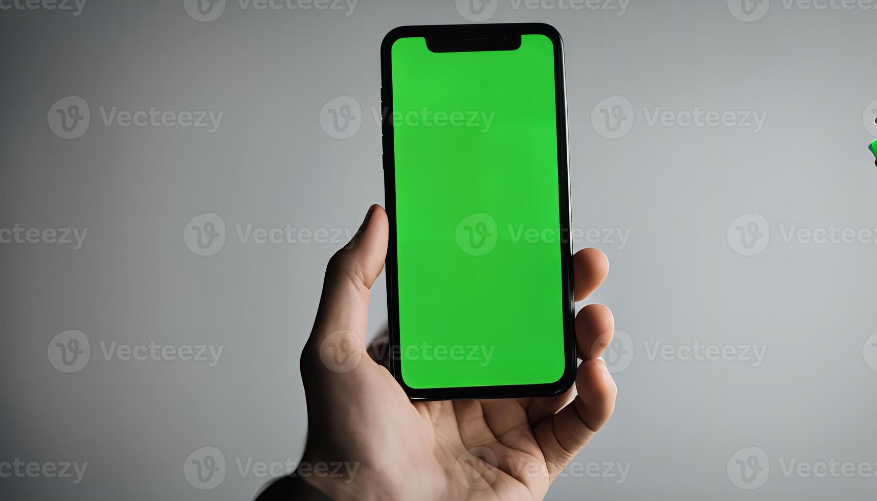 Green Screen Phone Mockup photo