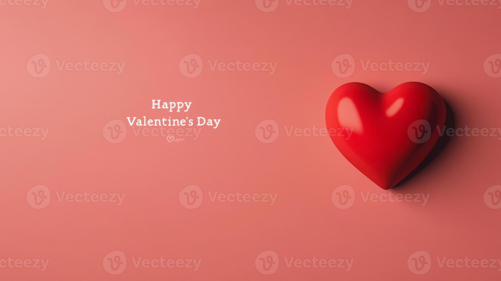 A vibrant red heart symbol rests on a soft pink background, capturing the essence of love and affection for Valentine's Day. The simple design highlights warmth and connection. photo