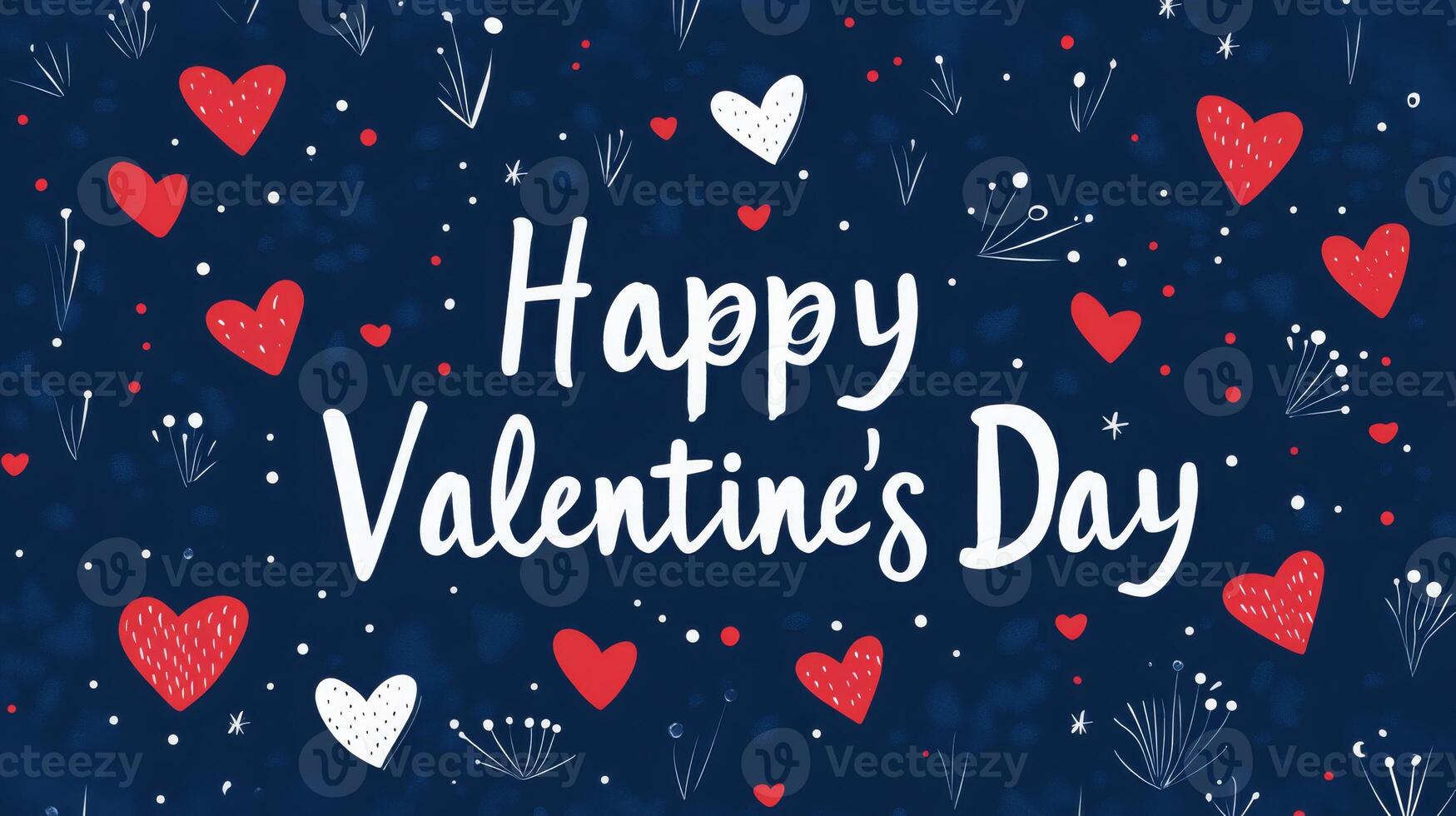 Colorful hearts and cheerful patterns create a festive atmosphere for Valentine's Day. photo