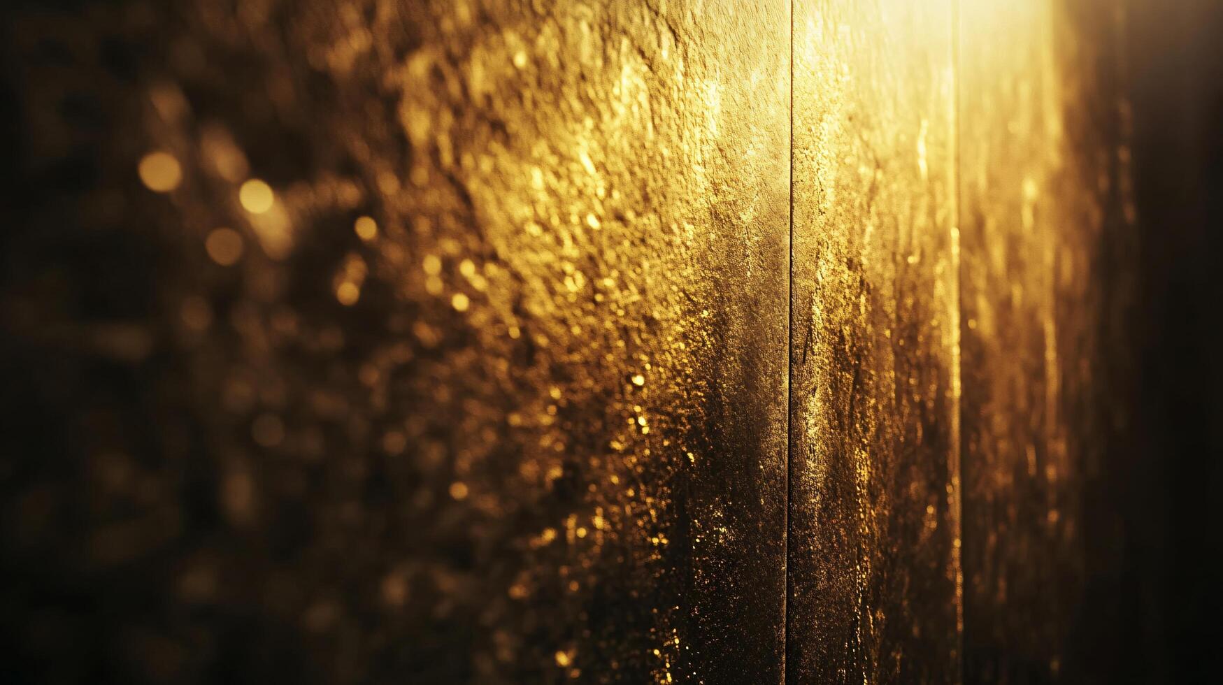 A wall with a gold and brown color background and a shiny surface photo