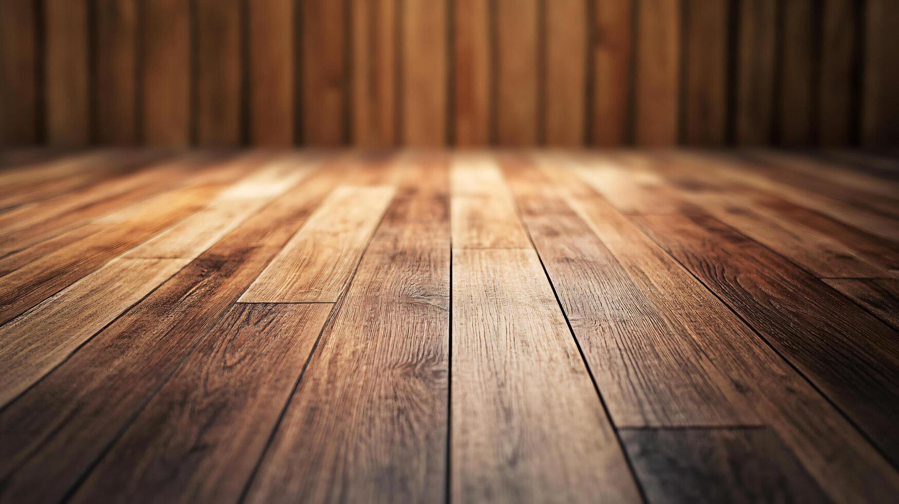 A wooden floor with a few boards missing photo