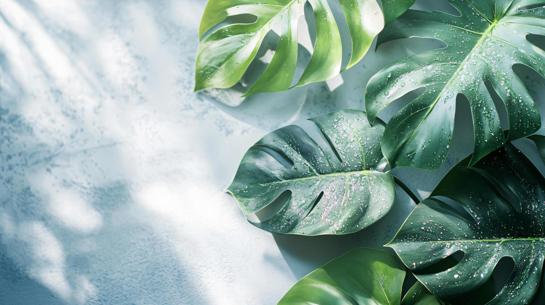 A leafy green plant with droplets of water on it photo