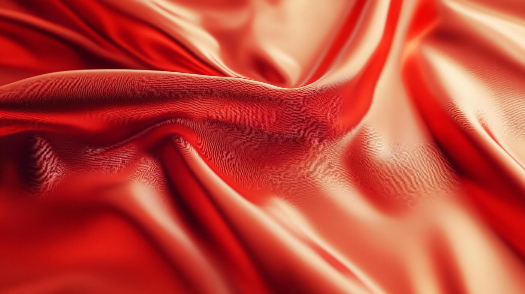 A red fabric with a pattern of lines and dots photo