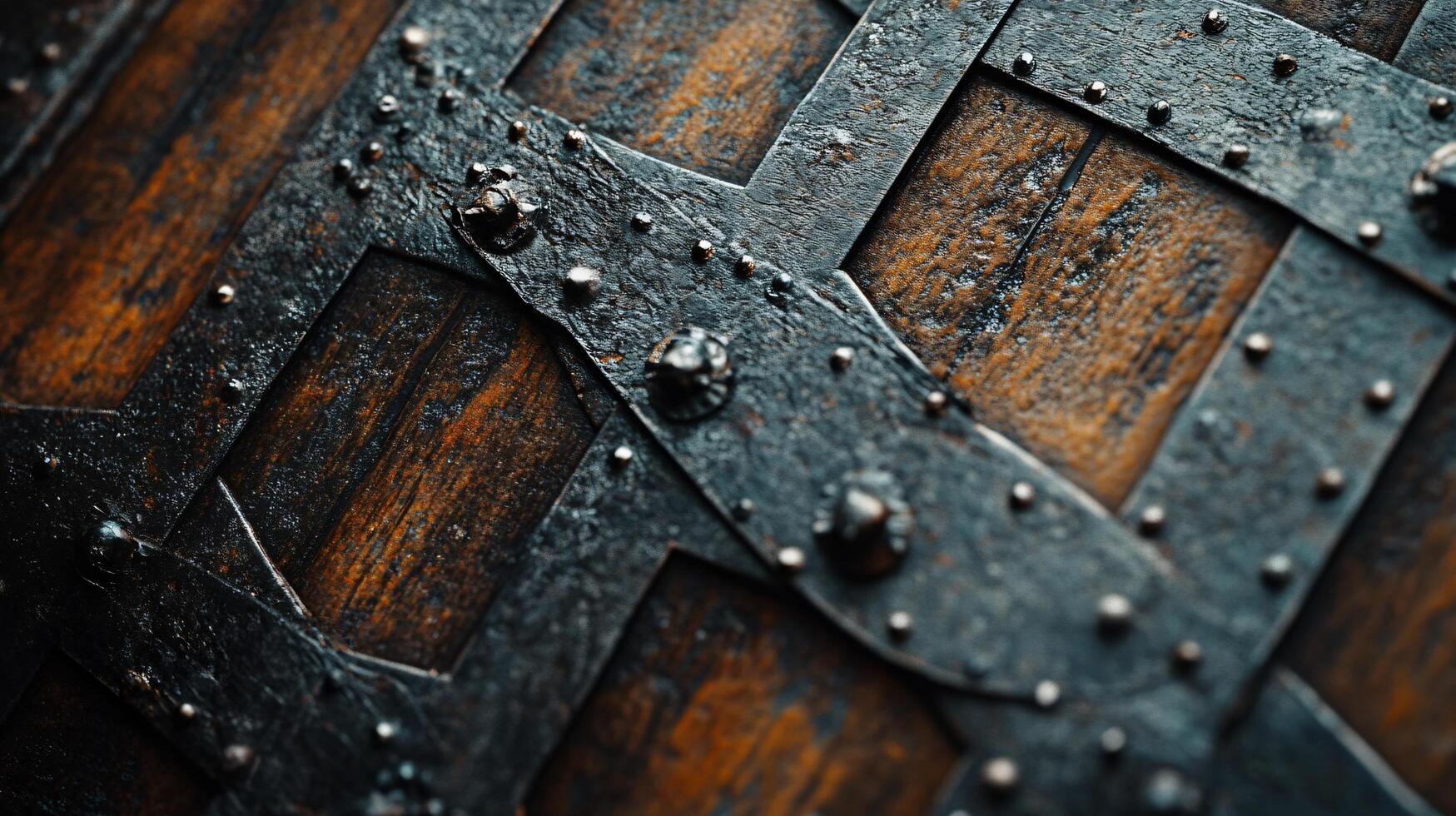 A close up of a metal object with a wooden background photo