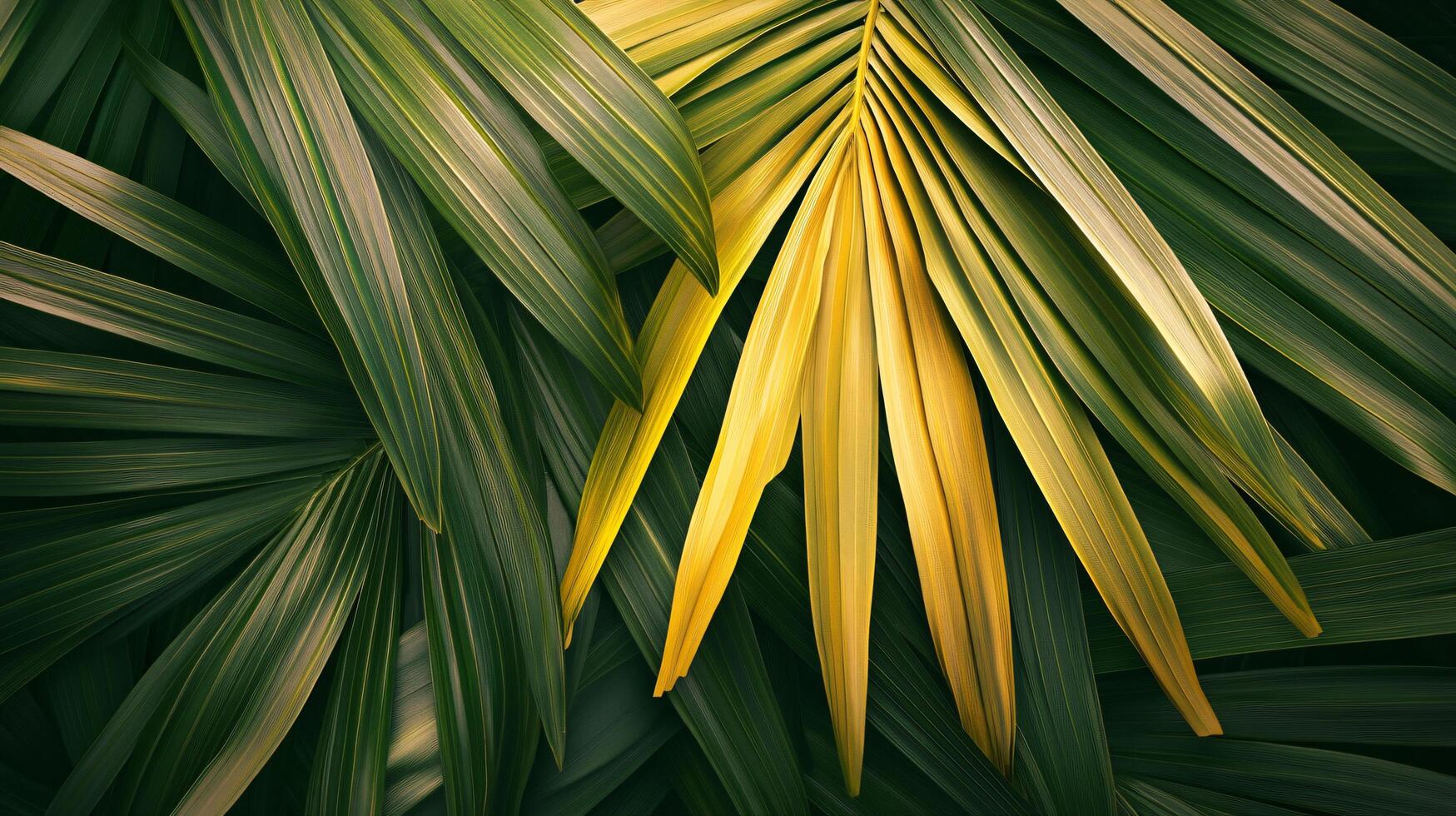 A leafy green plant with a yellow leaf in the center photo