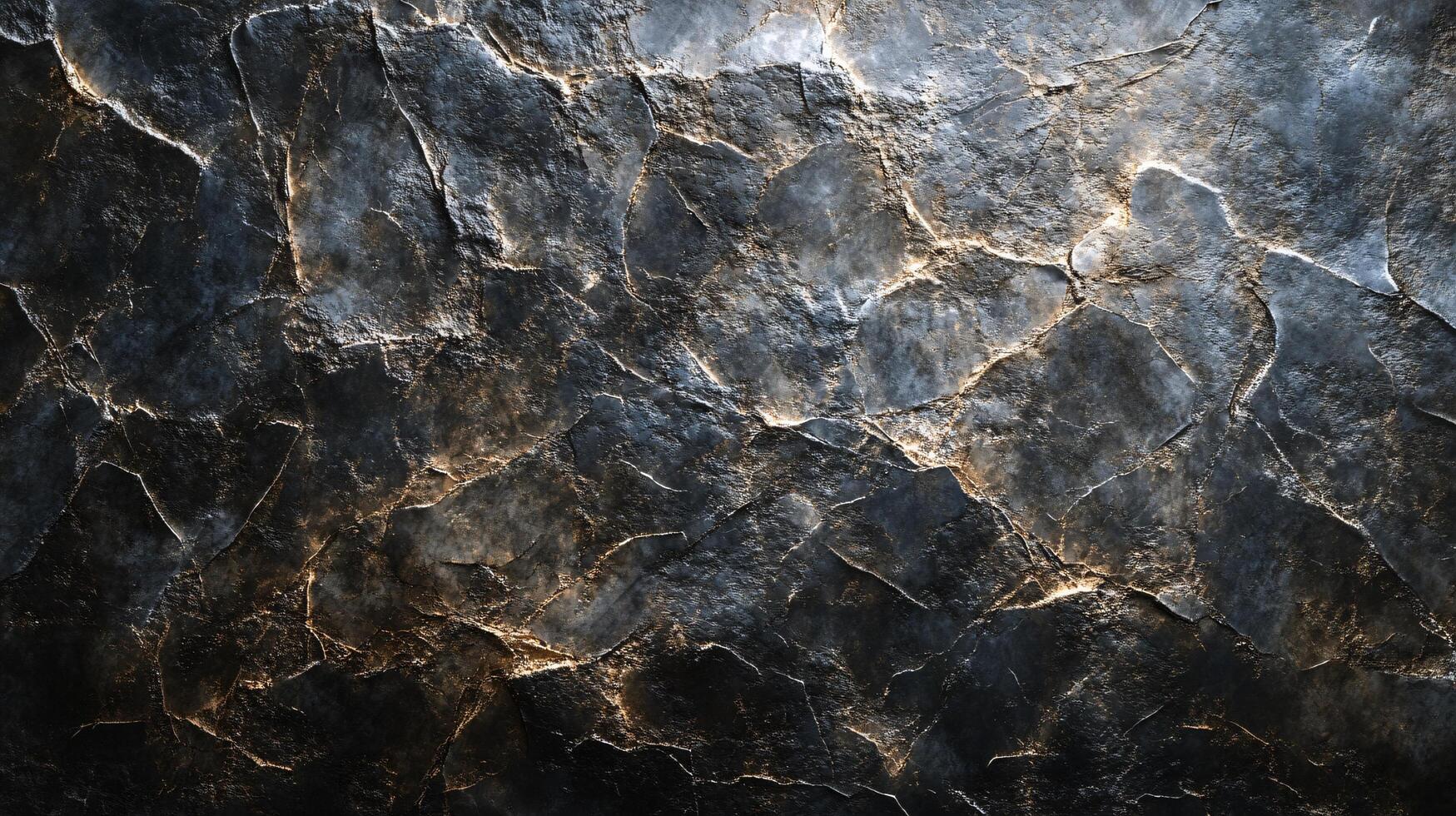 A black and white photo of a rock with a few specks of gold