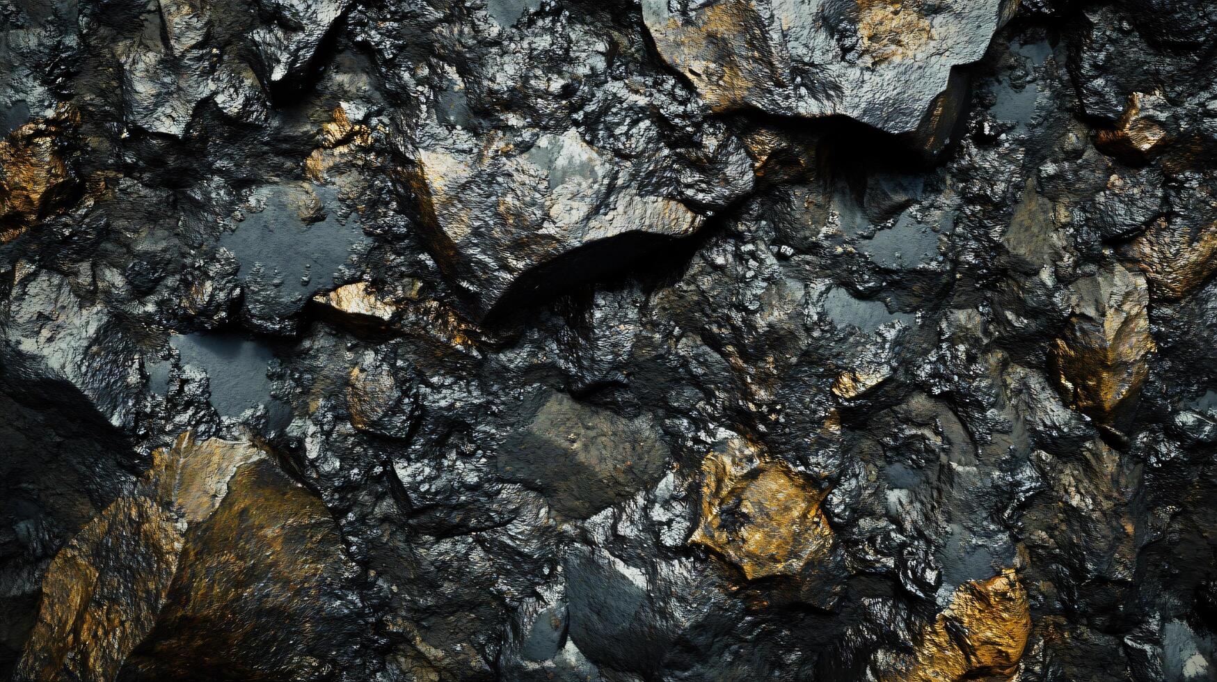 A close up of a rocky surface with a gold tint photo