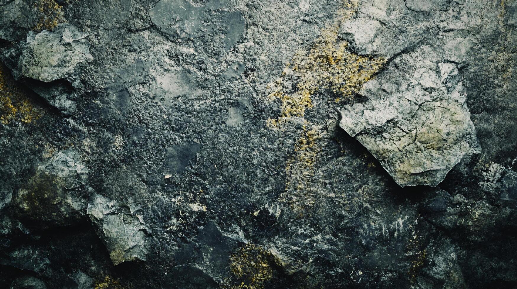 A rocky surface with a yellowish tint photo
