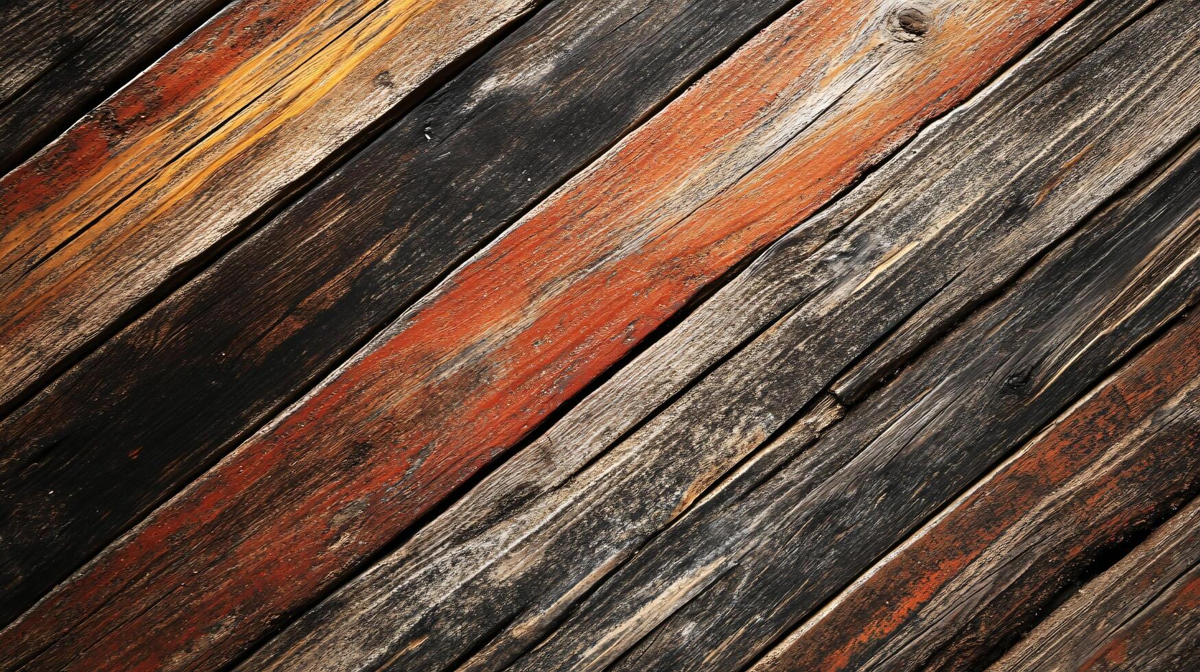 A wooden surface with a pattern of brown and red lines photo