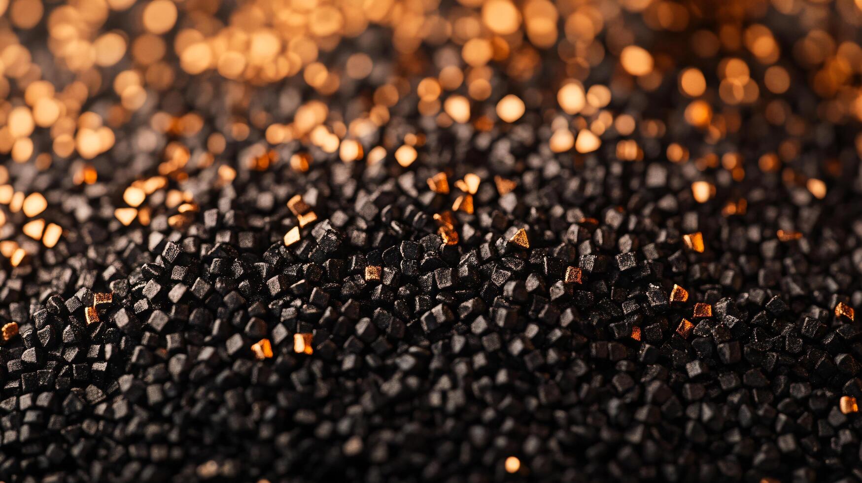 A black and orange background with a lot of small black and orange shapes photo