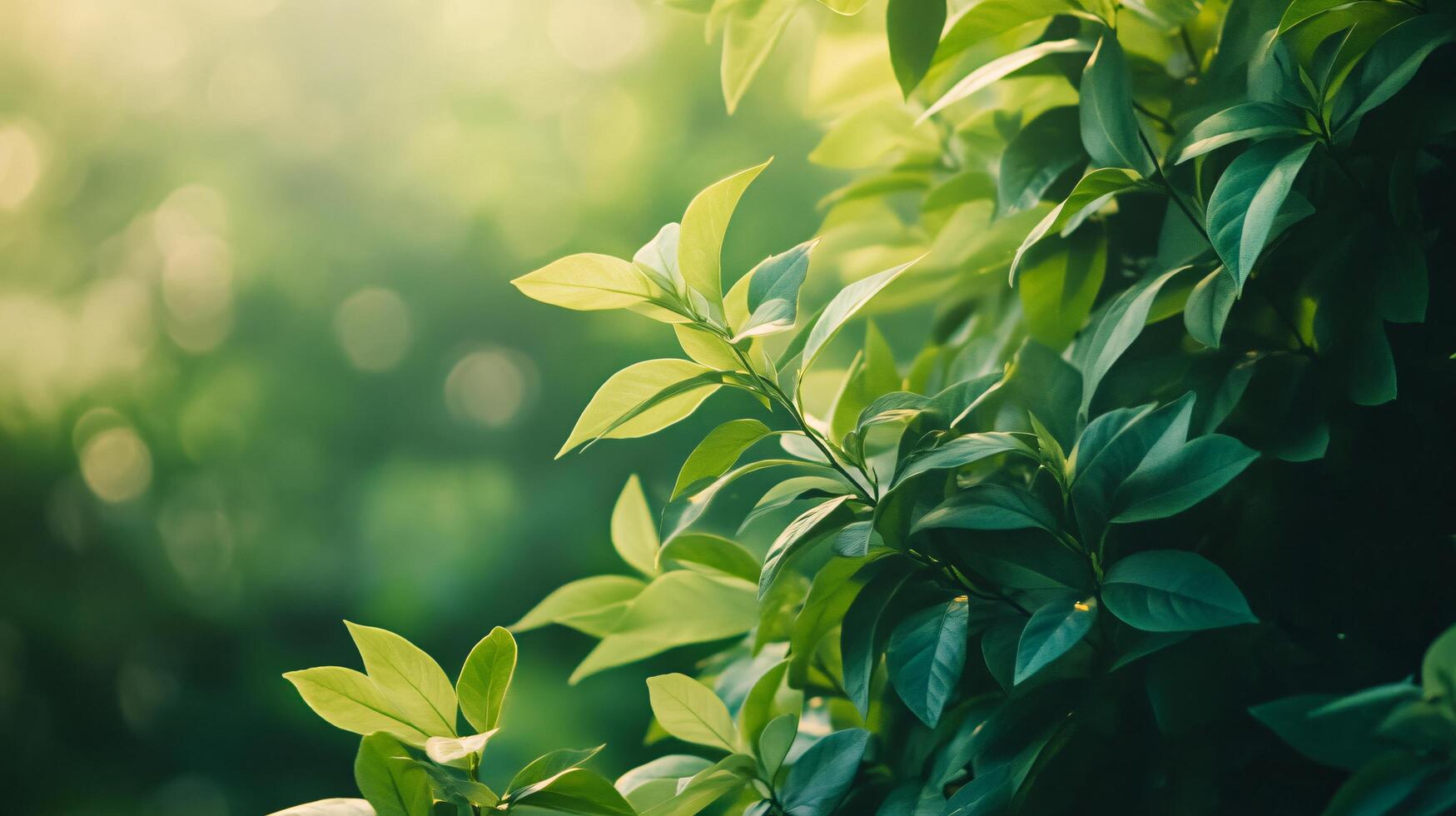A lush green tree with leaves that are full and vibrant photo