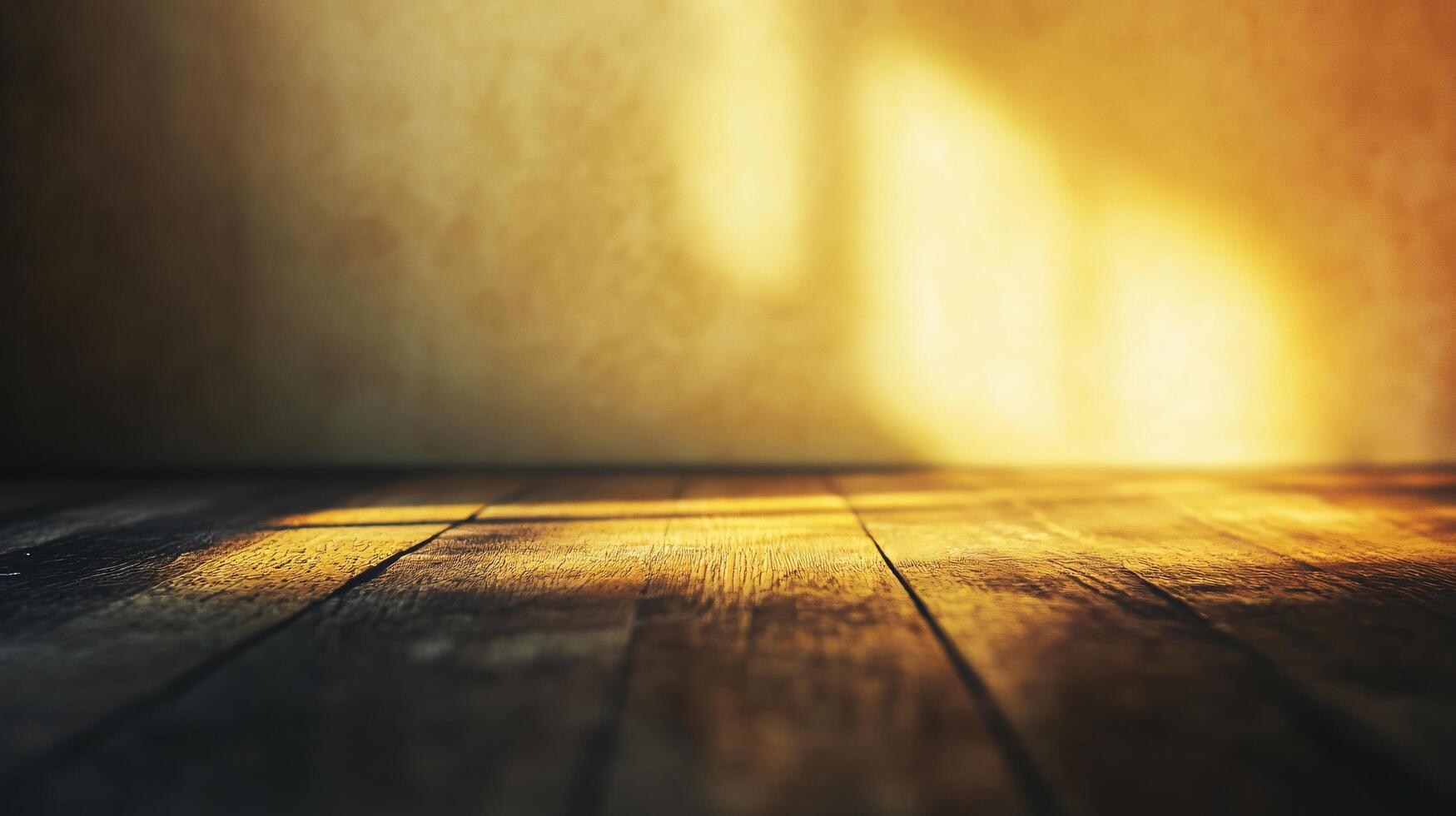 A wooden floor with a window in the background photo