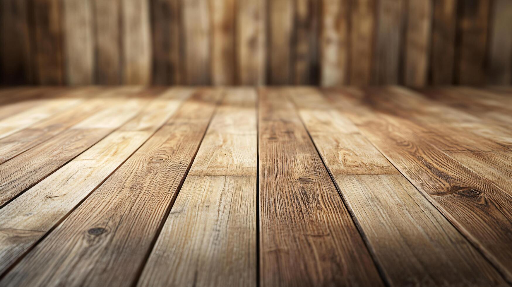 A wooden floor with a lot of space and no furniture photo