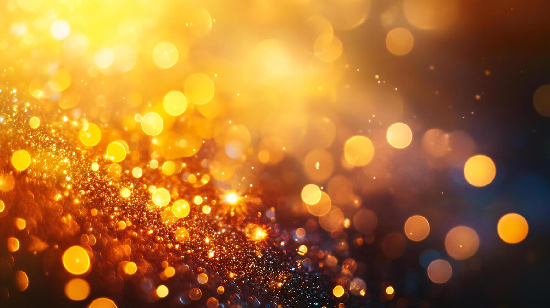 A bright yellow background with many small circles of different sizes photo