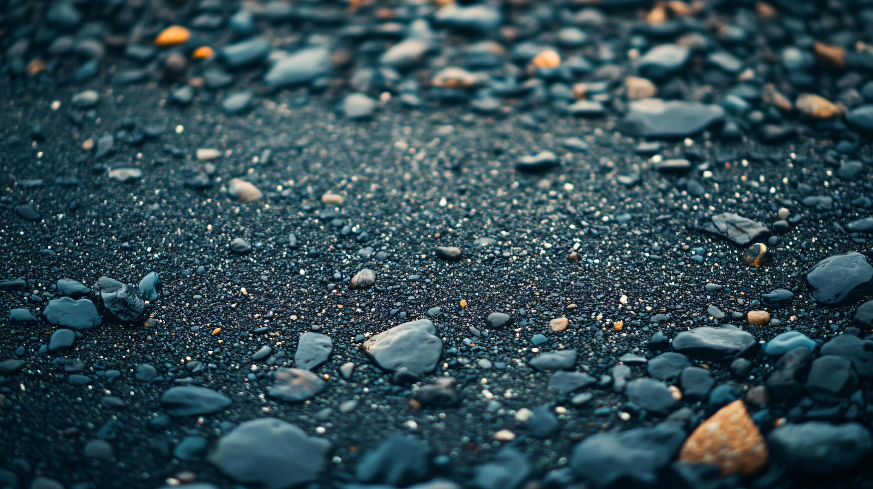 A close up of a rocky surface with a blue tint photo