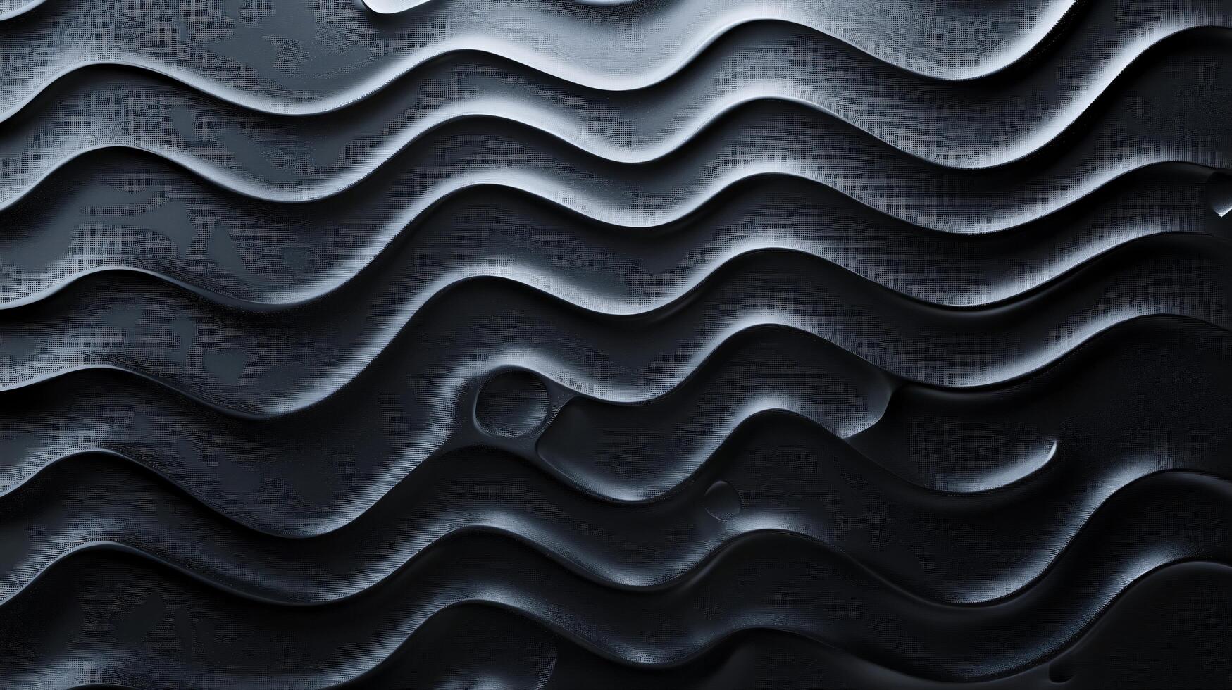 A black and white image of a wave with a dark, almost blackish color photo