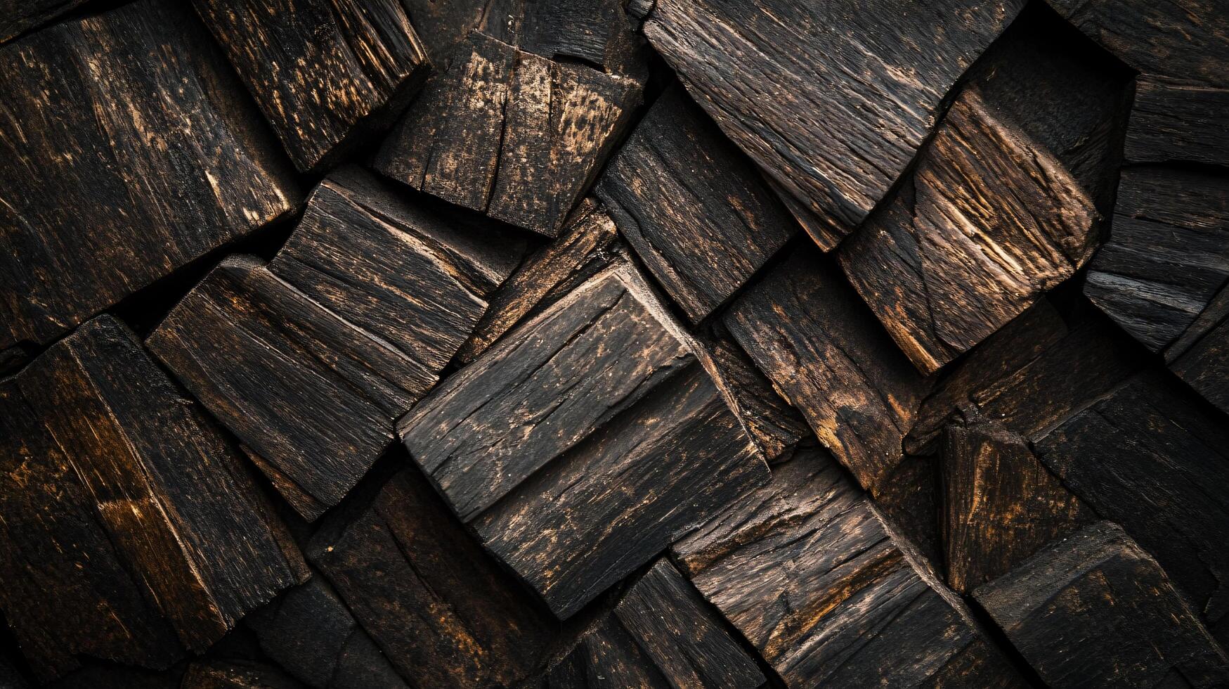 The image is a close up of a pile of wood with a lot of texture and detail photo