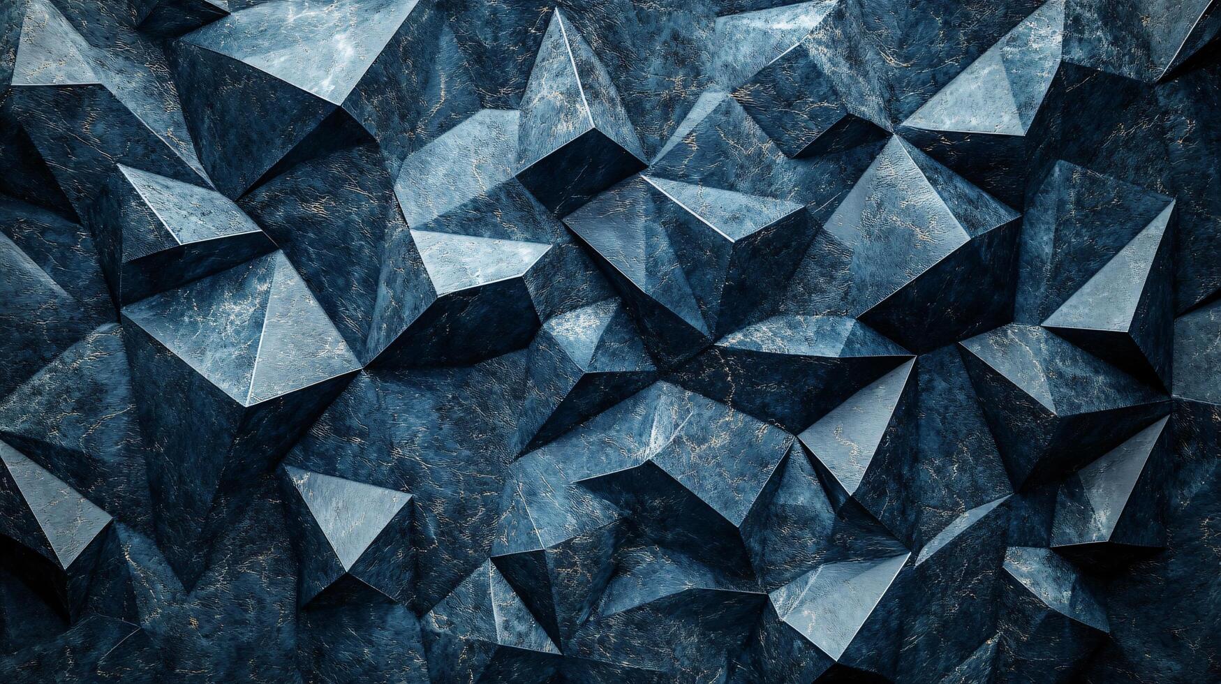 A blue background with many triangles photo