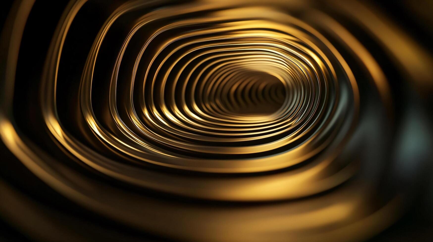 A gold colored spiral with a dark background photo