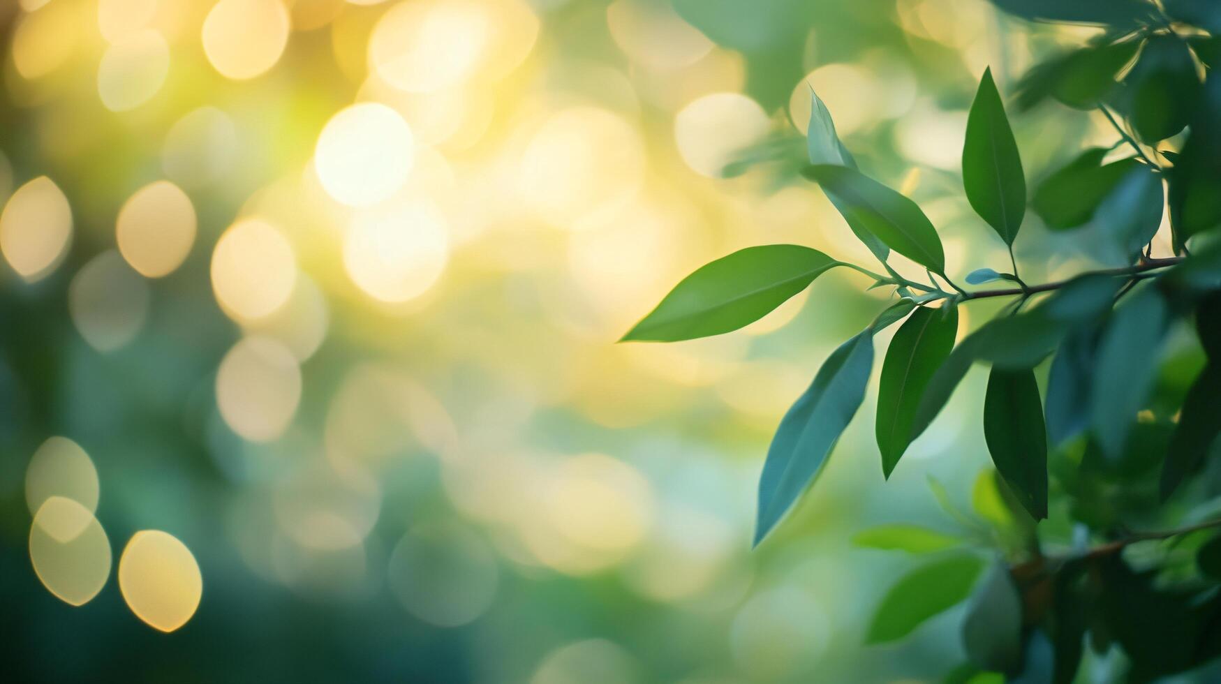 A leafy green tree with a bright sun shining on it photo