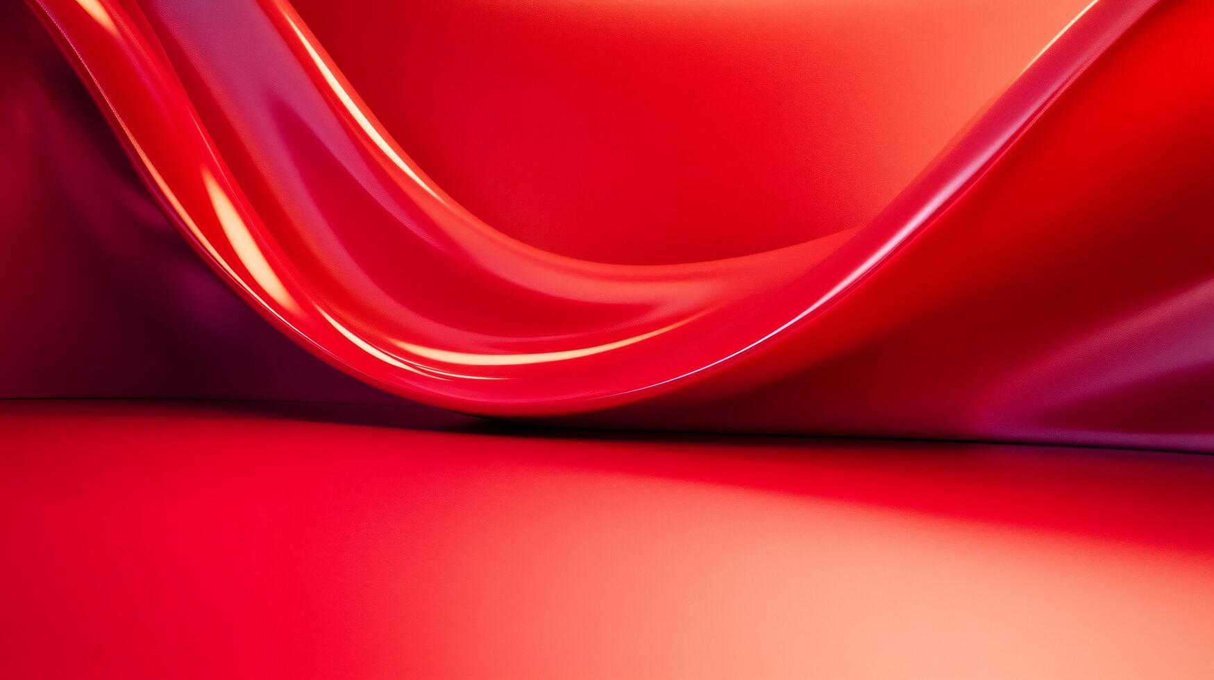 A red fabric with a shiny surface photo