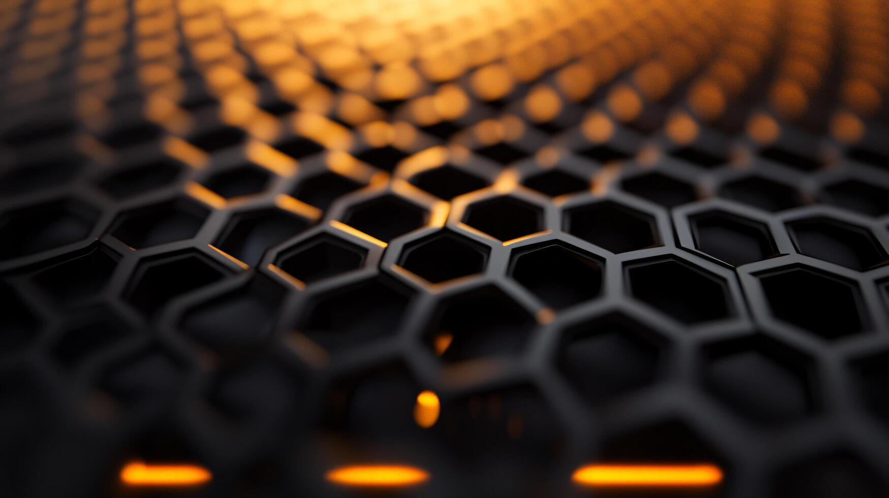 A close up of a black and orange patterned surface photo