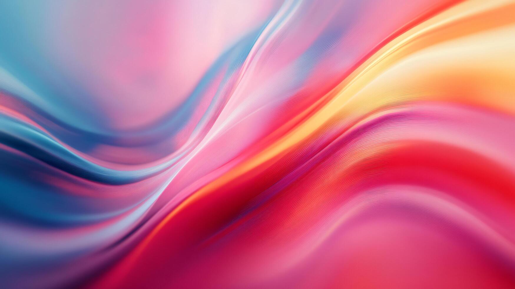 A colorful, abstract painting with a blue and pink wave photo