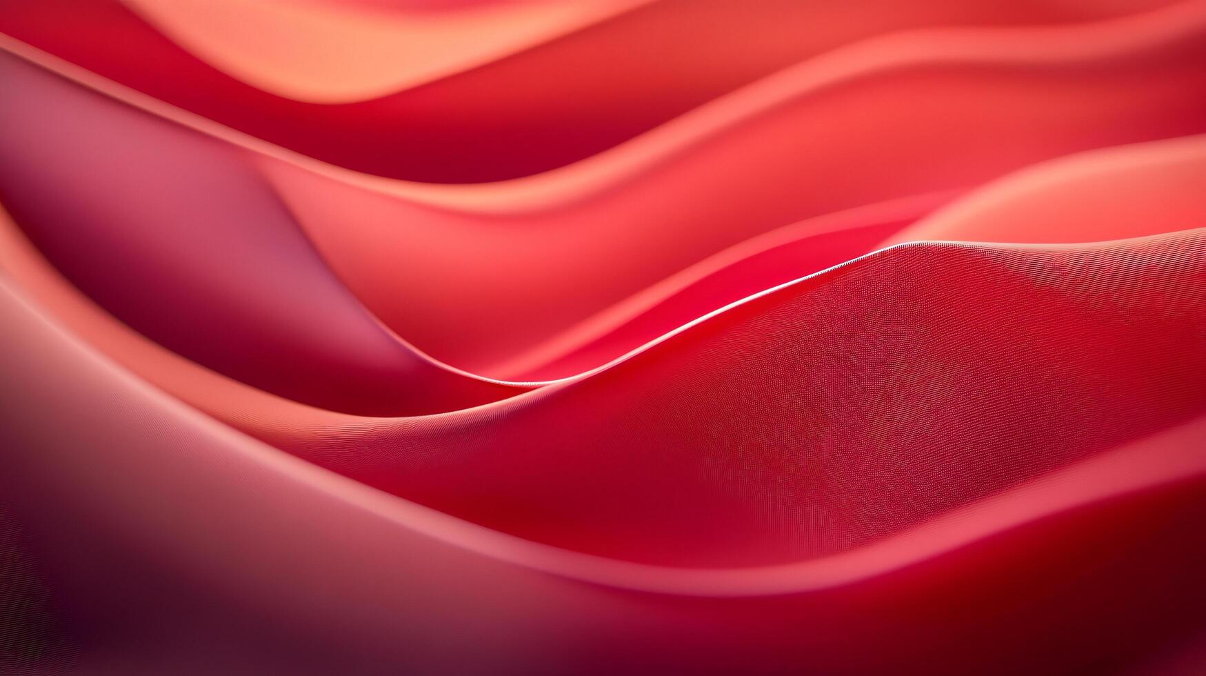 A red wave of fabric with a red background photo
