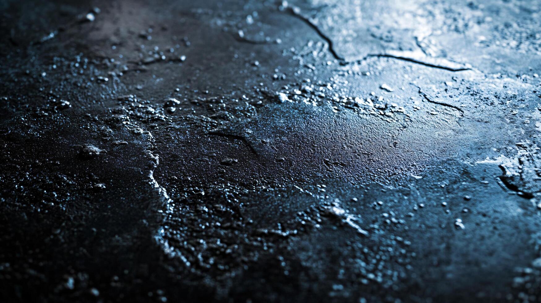 A dark blue background with a few drops of water on it photo