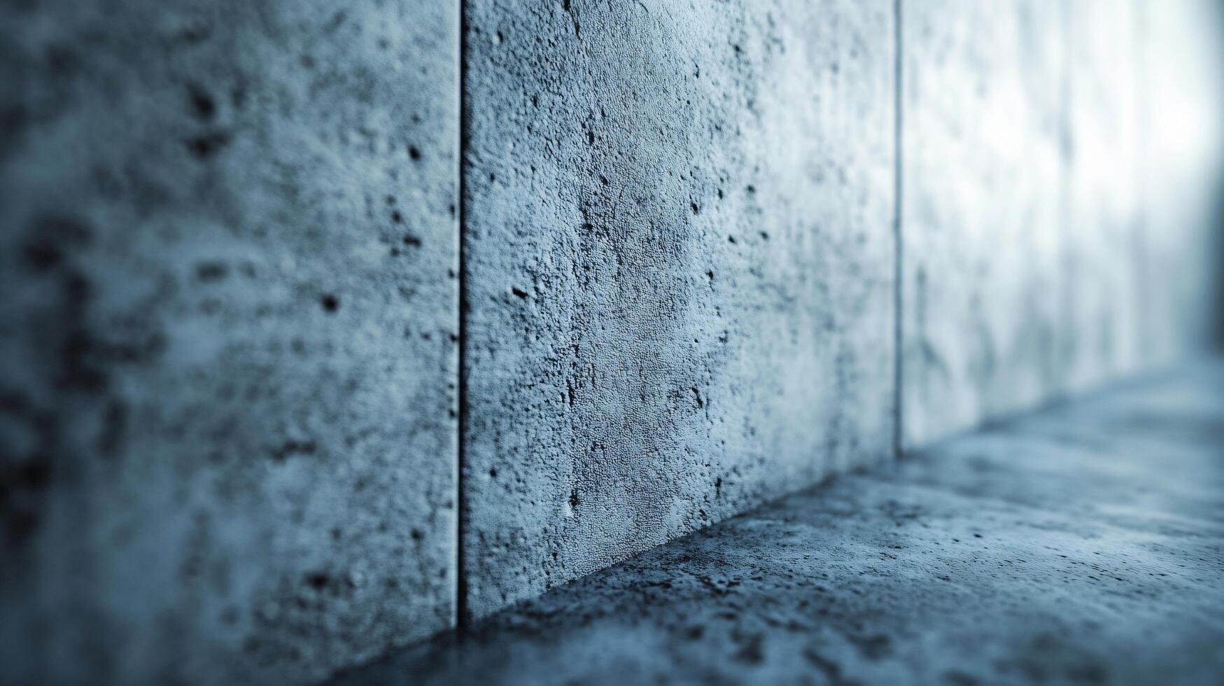 A wall with a blue and gray color photo
