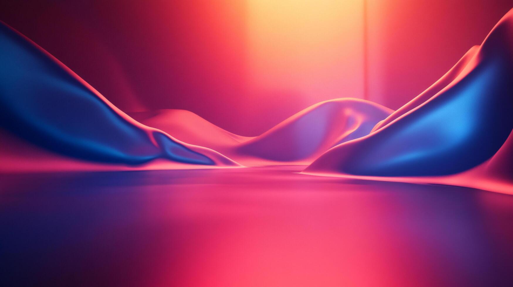 A purple and blue background with a wave of fabric photo