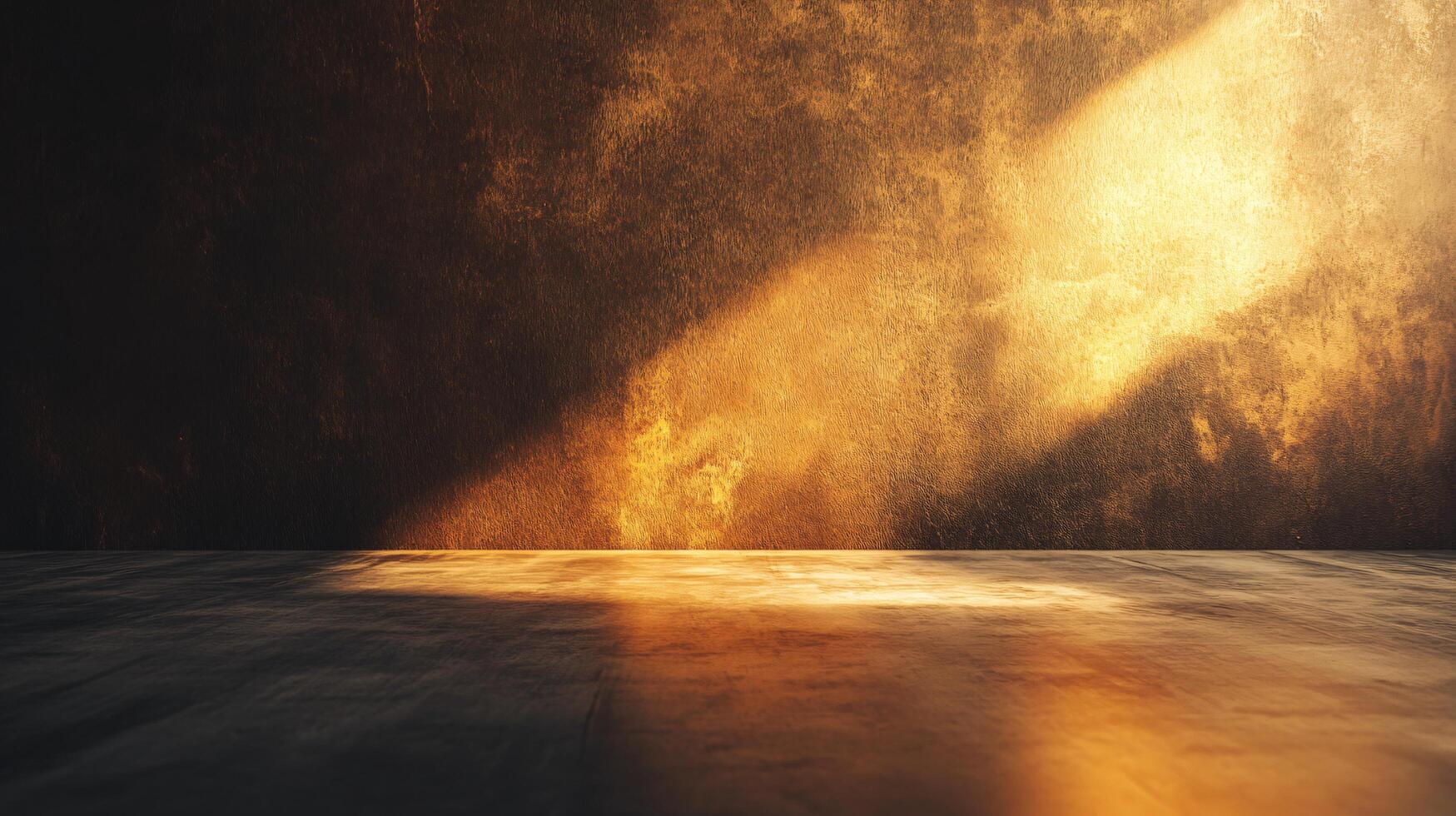 A dark room with a wall that has a lot of texture photo