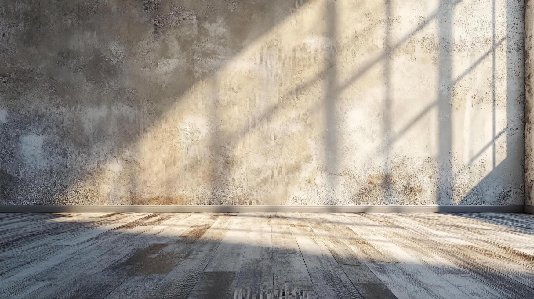 A large empty room with a window in the wall photo