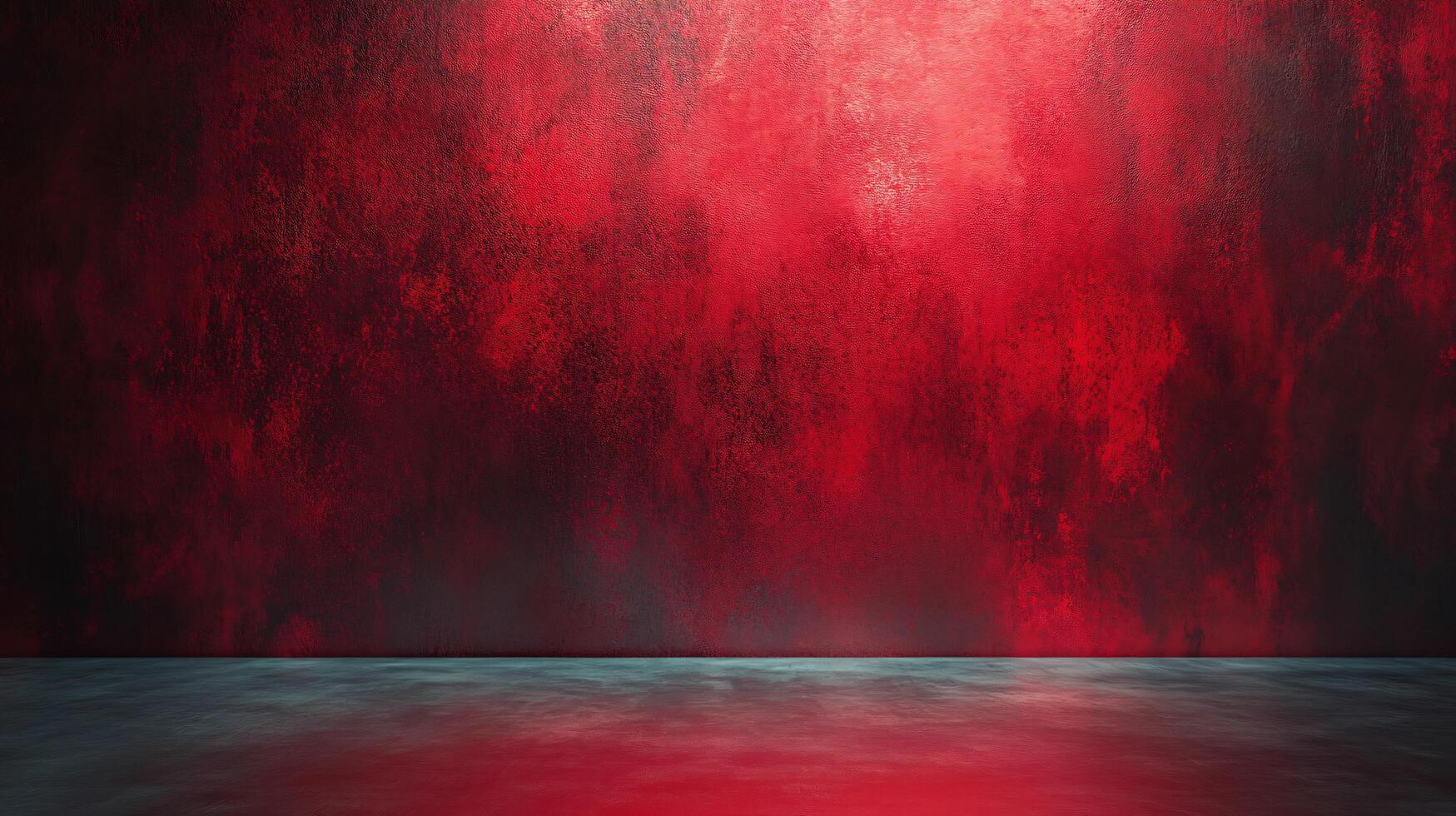 A red wall with a black and blue background photo