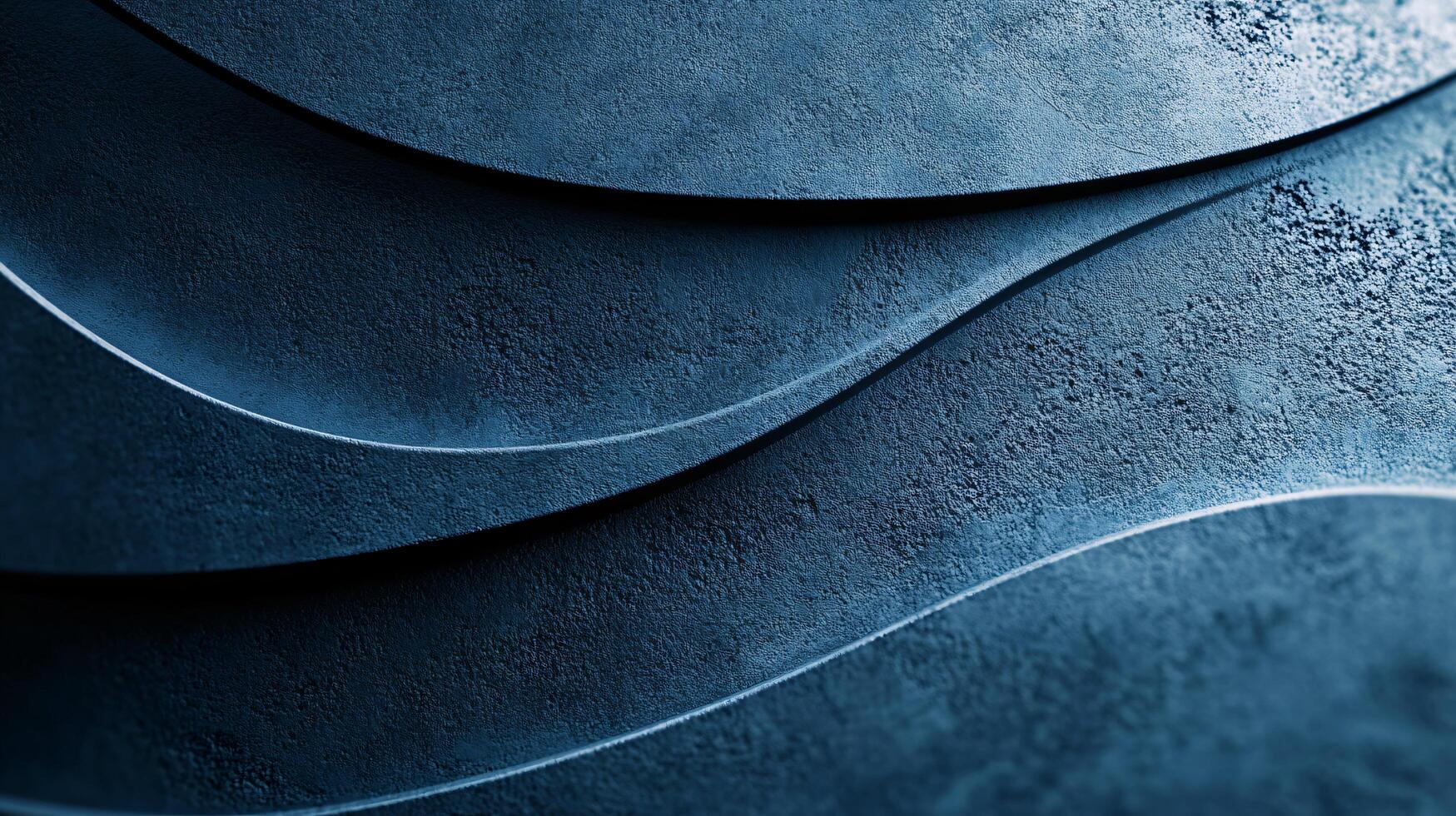 A blue and white abstract design with a wave pattern photo