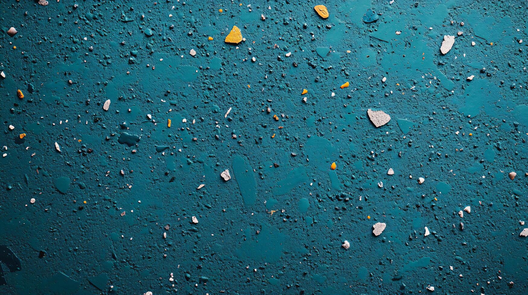 A blue background with a lot of small rocks scattered around it photo