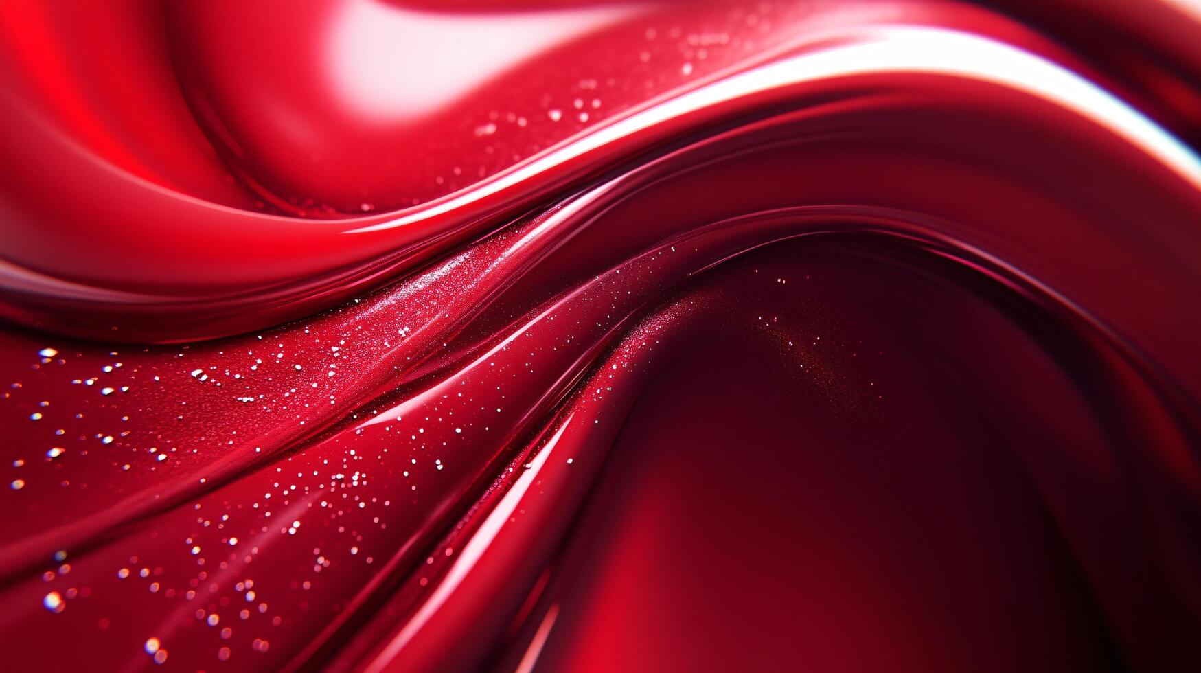 A red and white swirl pattern with a lot of sparkles photo