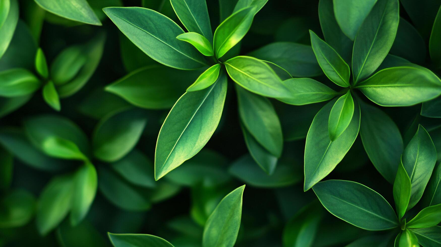 A close up of green leaves with a mood of freshness and vitality photo