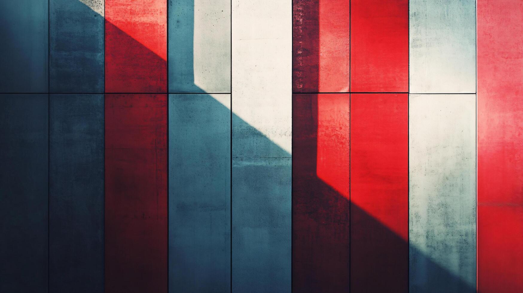 A wall with red, white and blue stripes photo