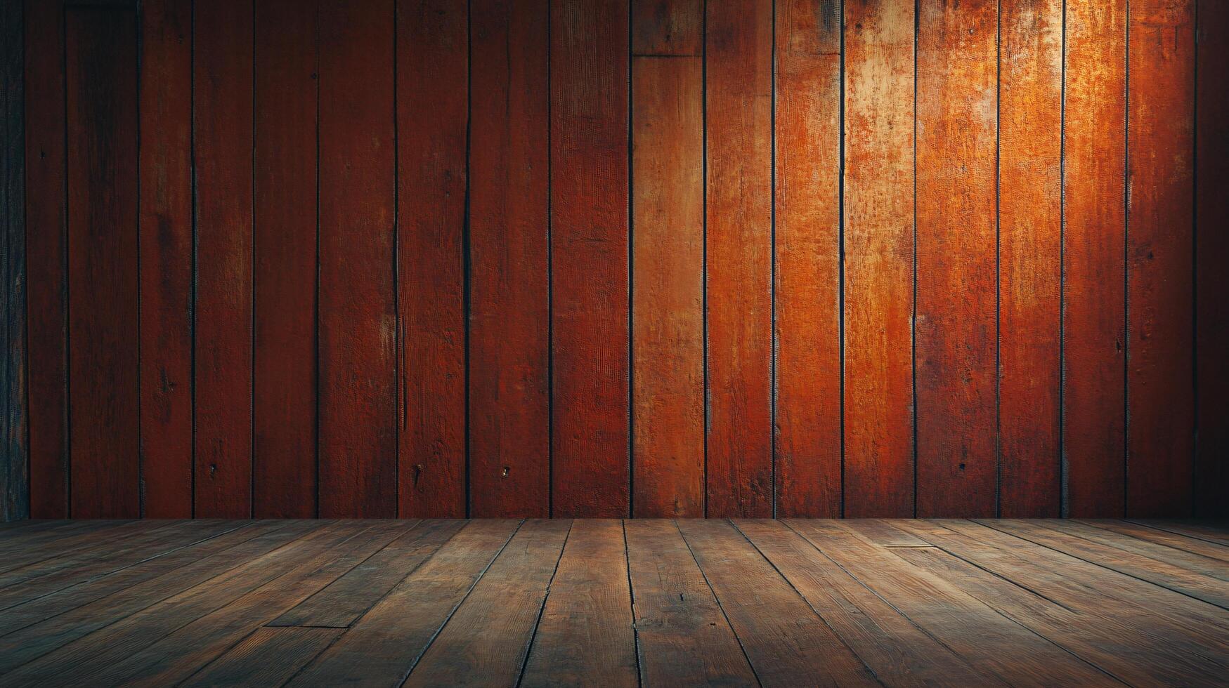 A wooden wall with a large empty space in the middle photo