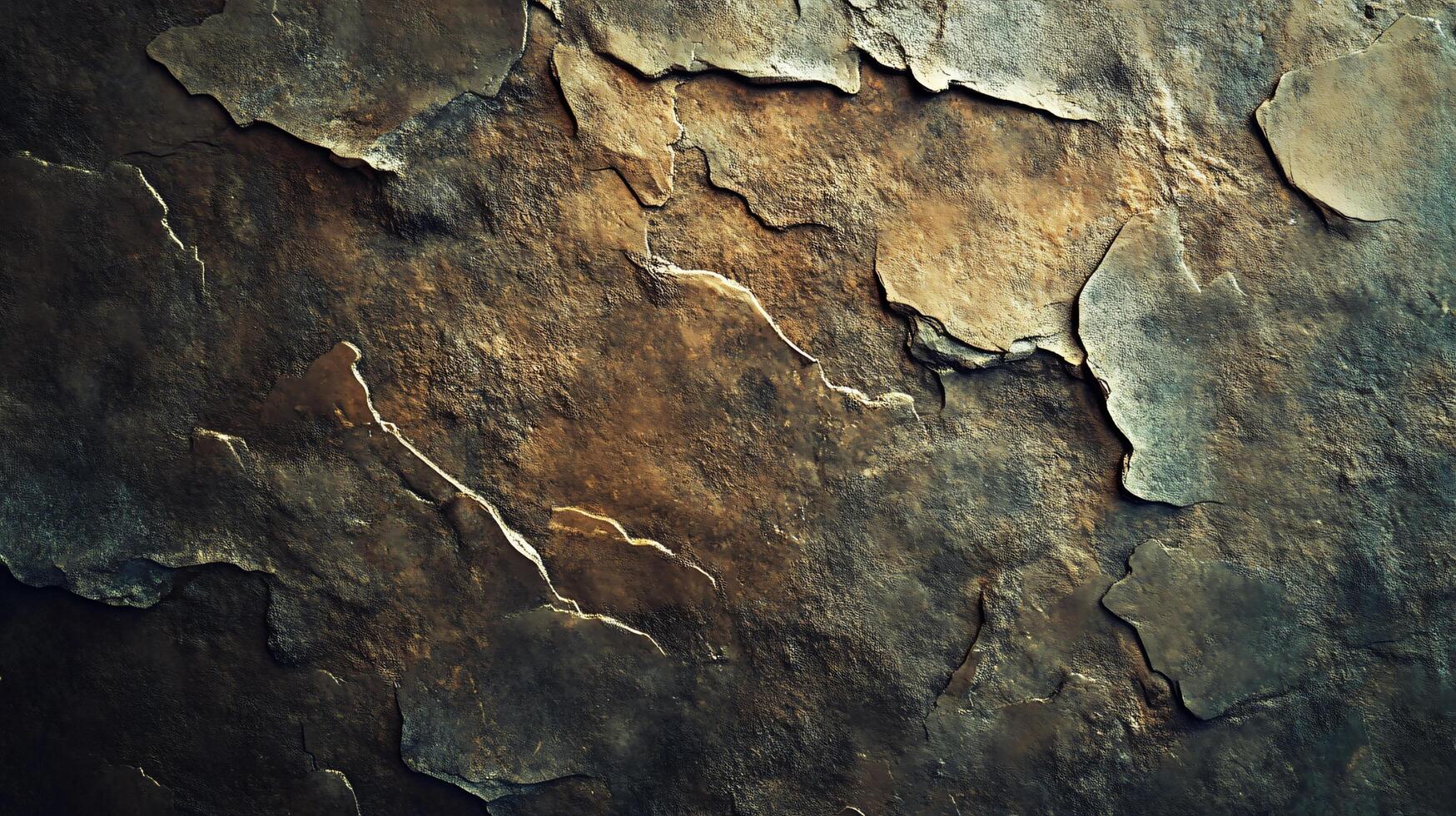 A wall with a rough texture and a few cracks photo