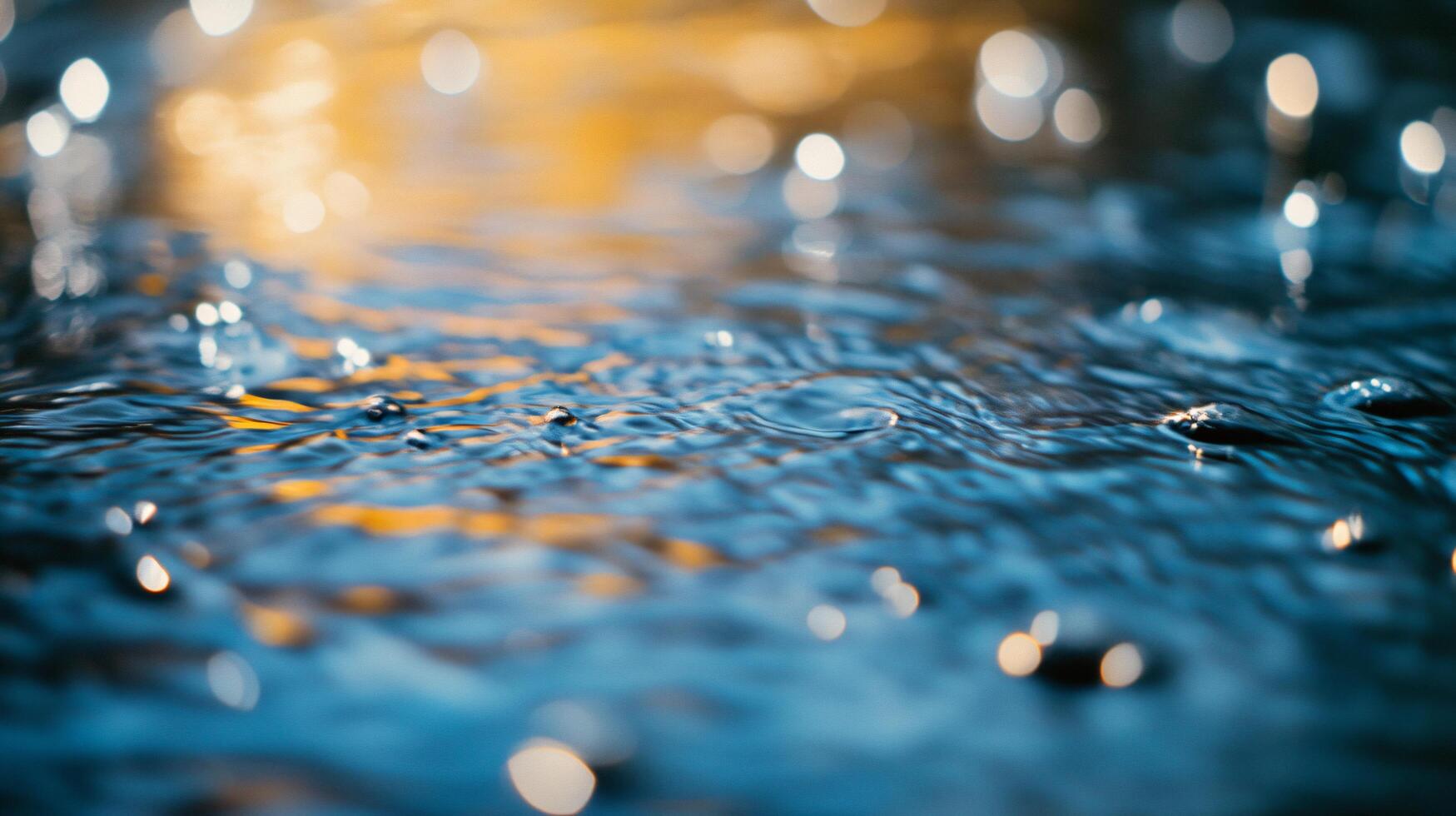 The water is calm and still, with ripples forming around the edges photo