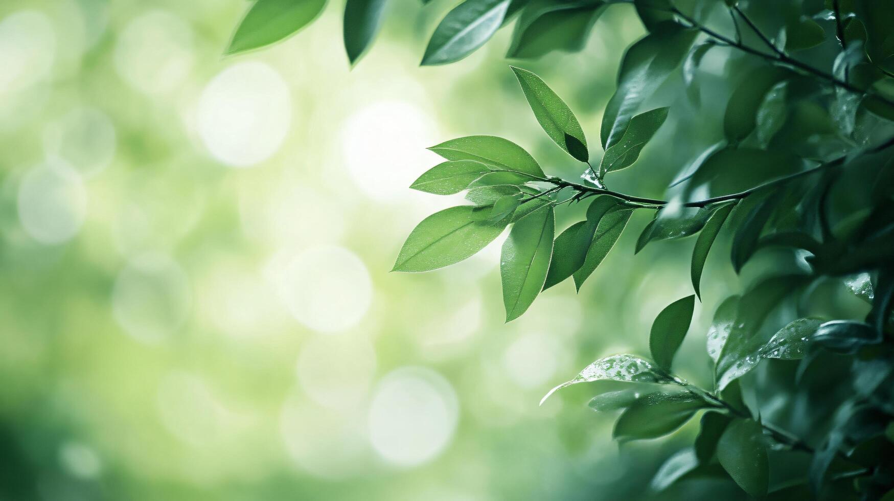 A leafy green tree with a bright green color photo
